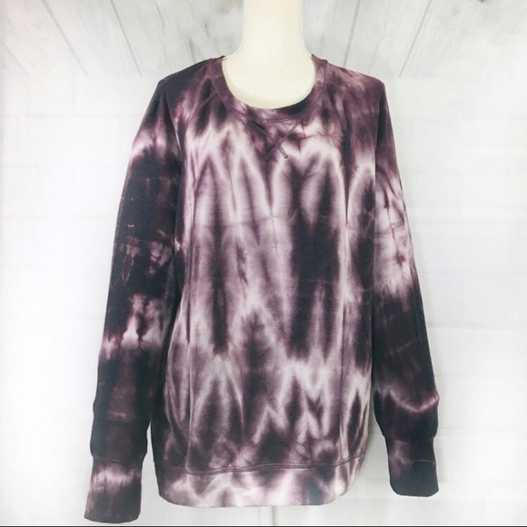 GreenTea Tops - Green Tea Tie Dye Purple Oversize Top large